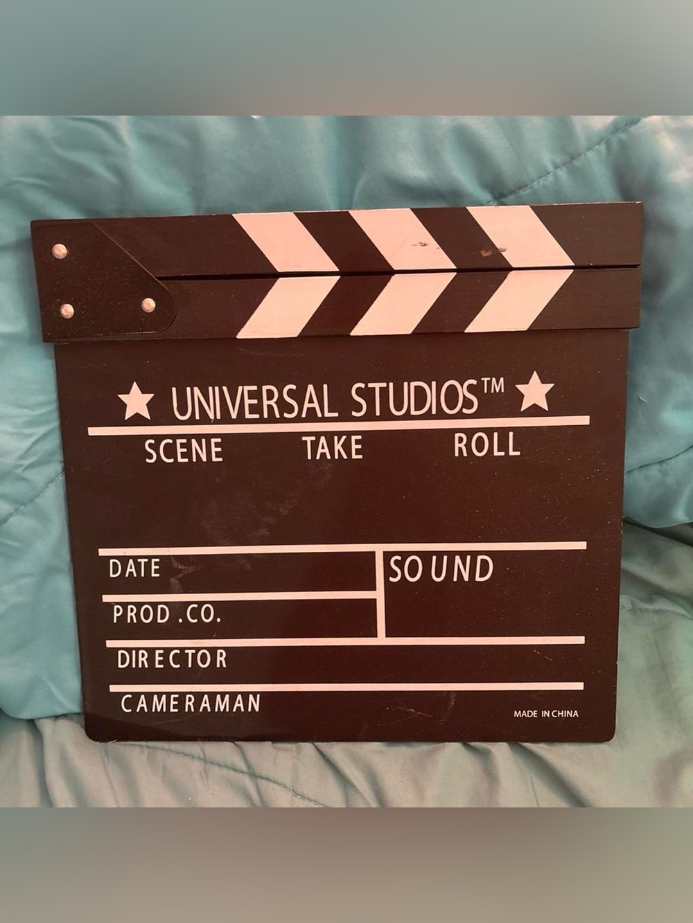 Universal Studios Film Clapboard - Black & White